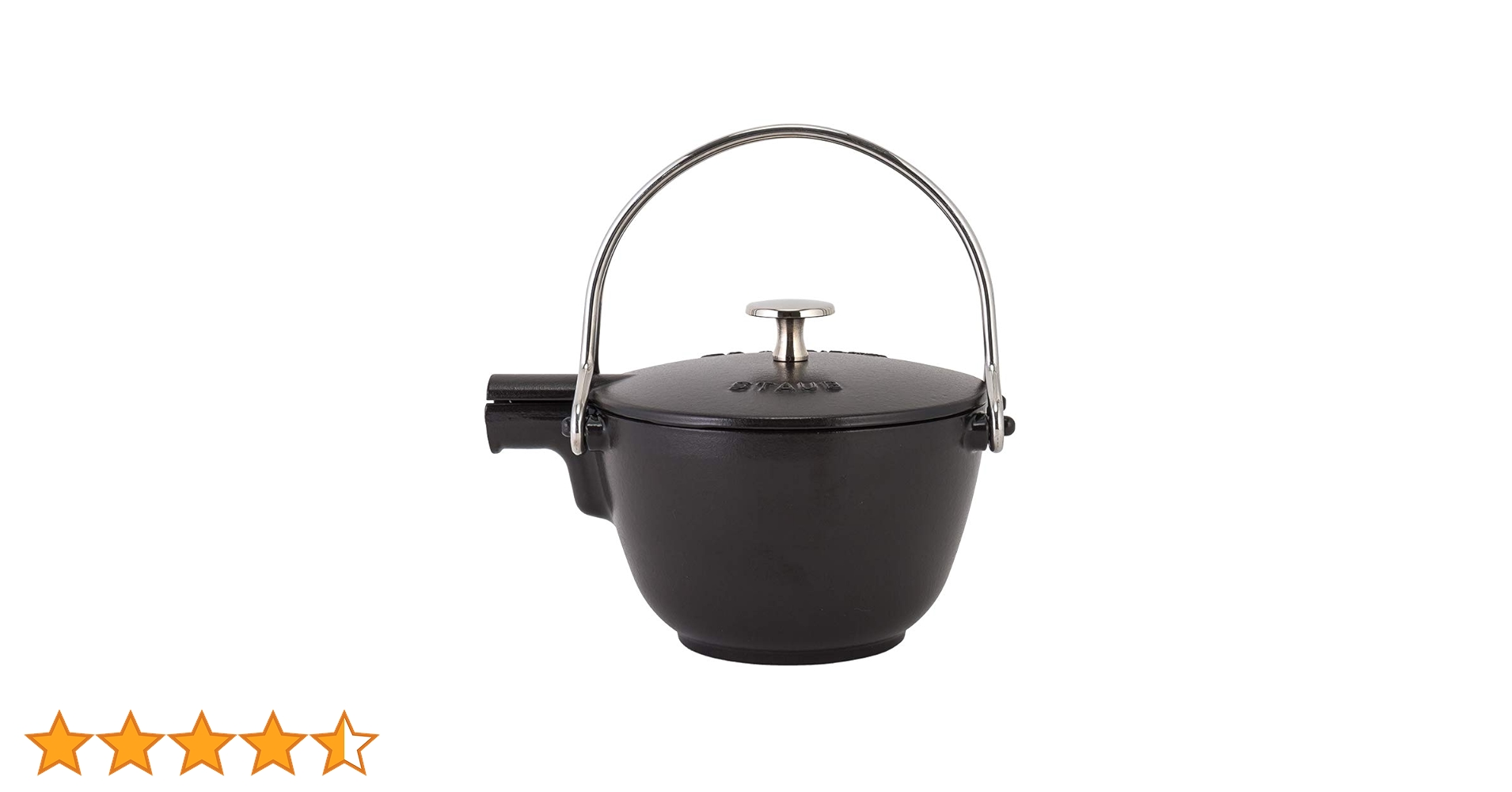 ストウブ staub ラウンドティーポット　ブラック ストウブ Staub ラウンド ティーポット 16.5cm 茶こし付き